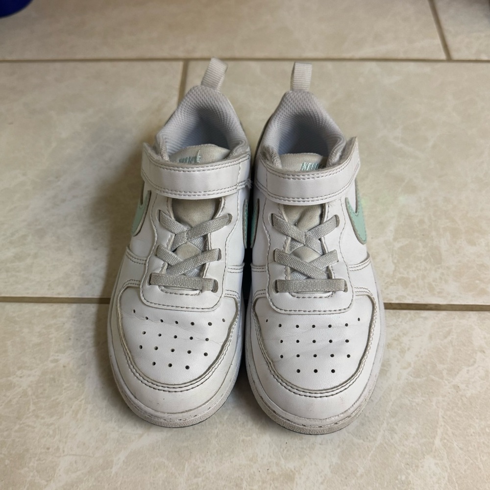 Nike - Court Borough Low Recraft - White/Jade Ice/Geode Teal - Size 10 Toddler